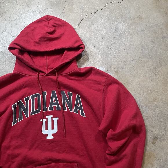 EUC Men's Champion Indiana University Hoodie Sz M Red - Picture 2 of 6